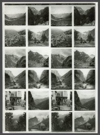 Twelve stereoscopic views of the French Alps