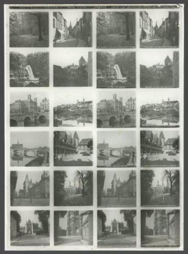 Twelve stereoscopic views of city views of Besançon, Dijon and Semur
