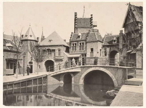 View of a Canal in Amsterdam During the World's Fair of 1895