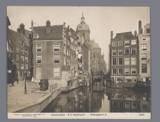 View of the Oudezijds Voorburgwal in Amsterdam