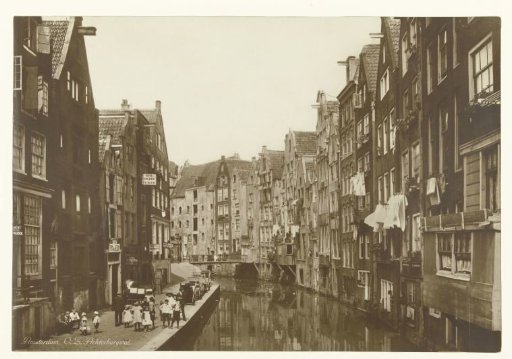 View of the Oudezijds Achterburgwal in Amsterdam