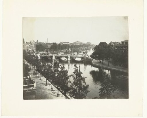 Blue Bridge over the Amstel with a view of the Amstel, Amsterdam