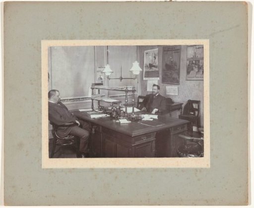 Two clerks at a shipping office, Amsterdam