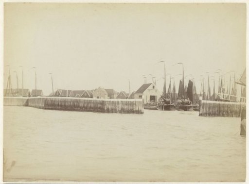 View of the harbour of Marken