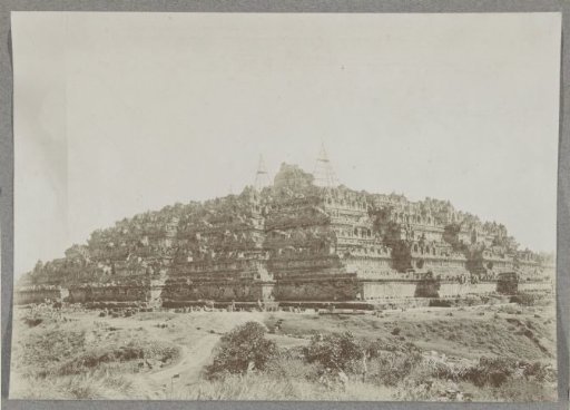 View of the Borobudur during restoration