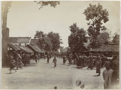 Street view of the market in Jogjakarta