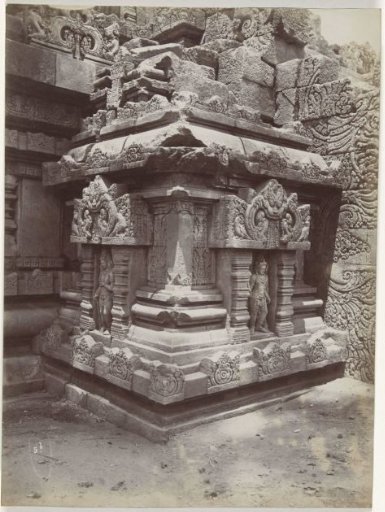 Relief at the northern staircase of the Shiva temple of the Prambanan temple complex
