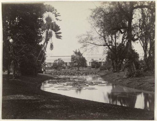 Governor's Palace with pond in Buitenzorg, West Java