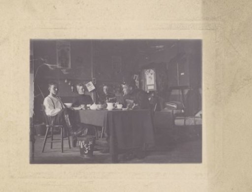 Four soldiers at a table
