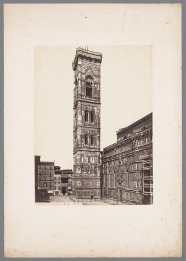 View of the Campanile of Giotto in Florence, Italy