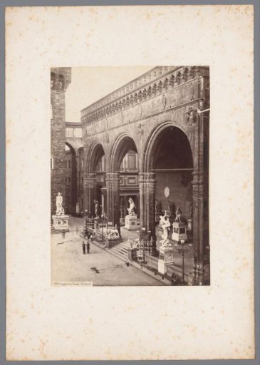 View of the Loggia dei Lanzi in Florence, Italy