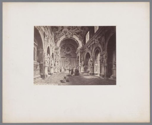 Photoreproduction of a drawing of the Cappella Sansevero in Naples, Italy
