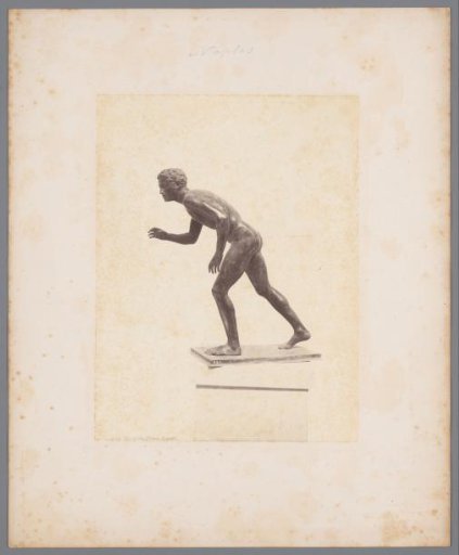 Sculpture of a discus thrower in the Neapolitan museums in Naples, Italy