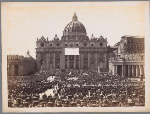 Pope Pius IX blessing from the St. Peter's Basilica loggia