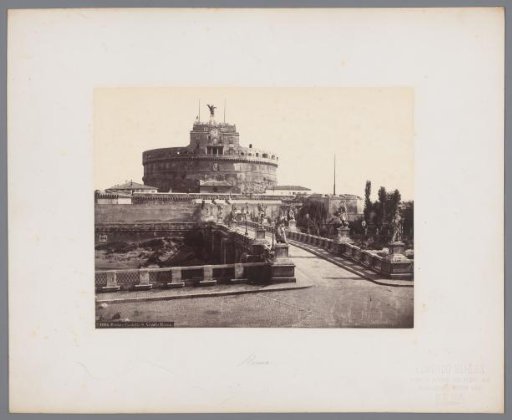 View of the Castel Sant'Angelo and Ponte Sant'Angelo in Rome, Italy
