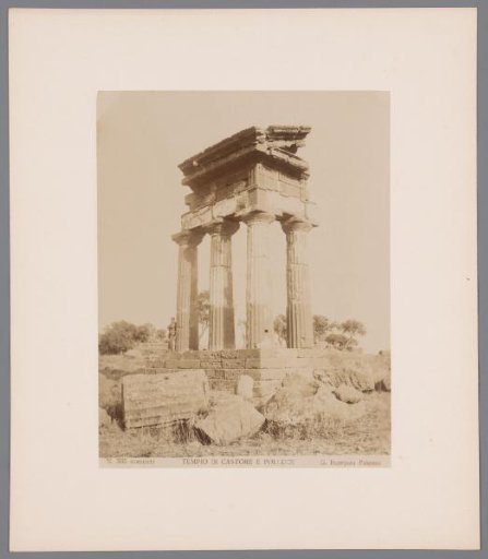Remains of the Temple of Castor and Pollux in Agrigento, Italy