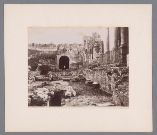 Ruin of the Greek Theatre in Taormina, Italy