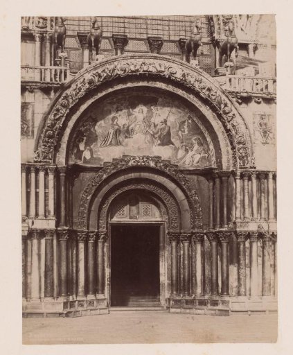 Portal of the St. Mark's Basilica in Venice, Italy