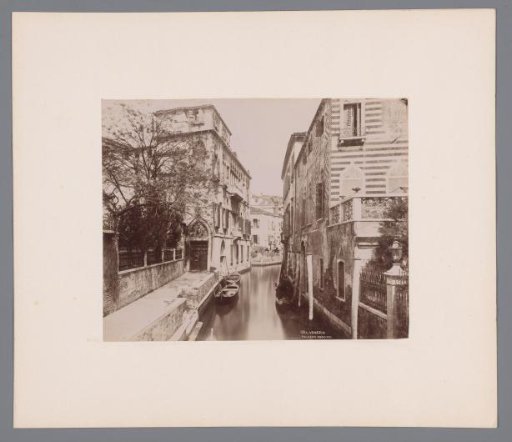 View of the Palazzo van Axel on a canal in Venice, Italy