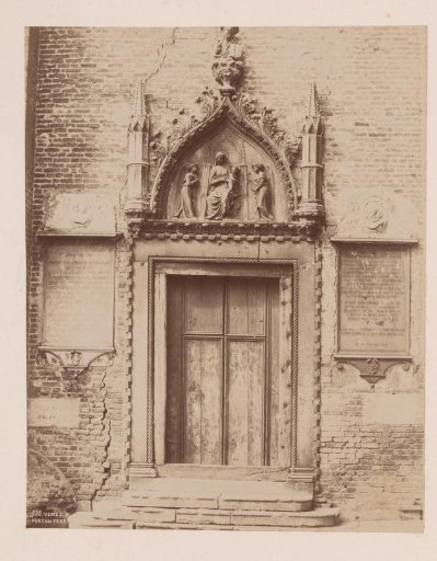 Portal of the Santa Maria Gloriosa dei Frari in Venice, Italy