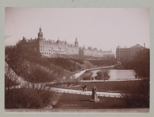 View of the Aborreparken in Copenhagen, with Ny Rosenborg on the left on Vestre Boulevard (now H.C. Andersen Boulevard)