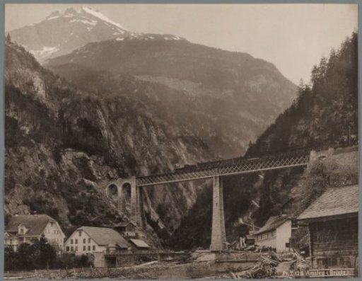 Chärstelenbach Bridge near Amsteg in Silenen, Switzerland