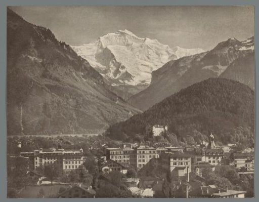 View in Interlaken, with the Jungfrau in the distance