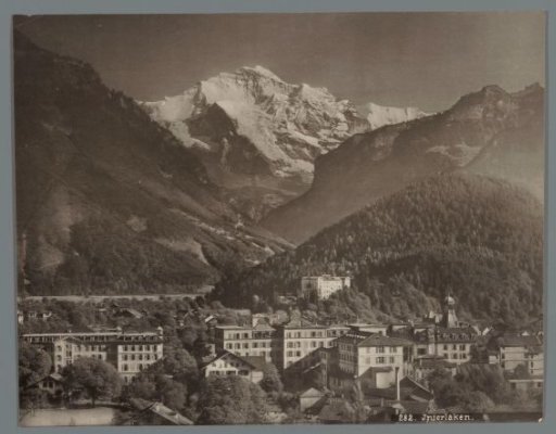 View in Interlaken, in the distance the Jungfrau