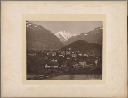 View in Interlaken, in the distance the Jungfrau