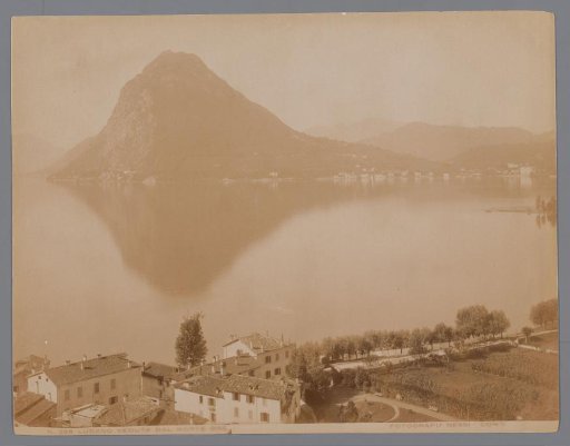View of Lake Como and Monte San Salvatore, Switzerland