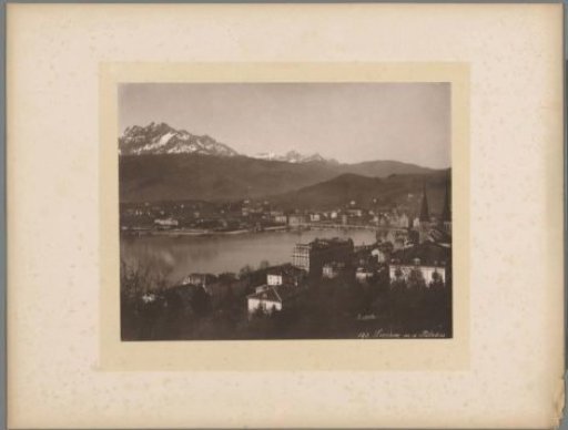 View of Lucerne, with the Pilatus in the distance