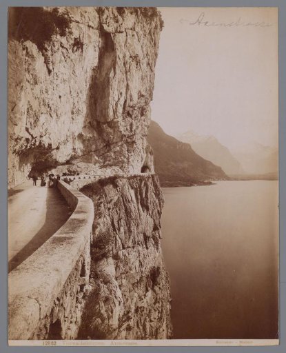Axenstrasse along the Lake Lucerne in Switzerland