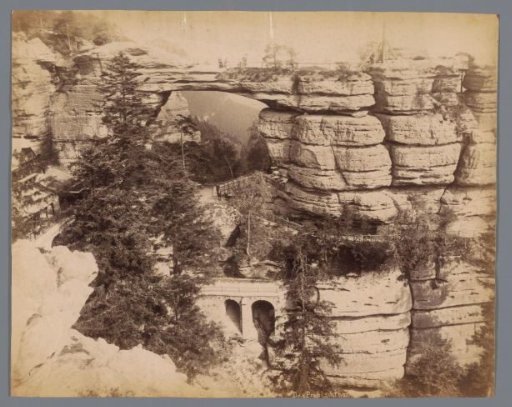 Sandstone bridge Pravcická Brána in Bohemian Switzerland