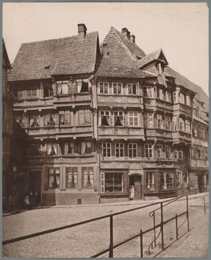Street View with Corner House in Hildesheim