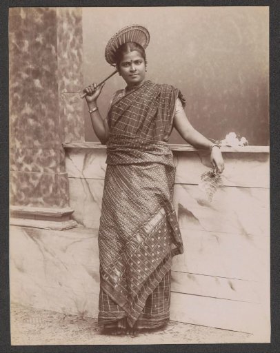 Studio portrait of an unknown woman, Sri Lanka