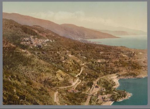 View of Roquebrune-Cap-Martin from La Turbie