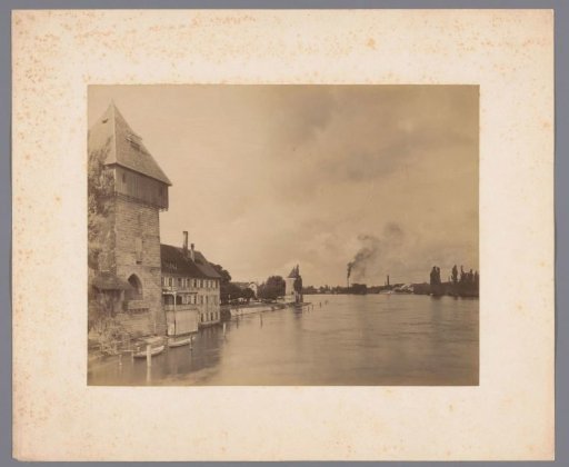 View of the Rhine at Konstanz, with the Rheintorturm on the left