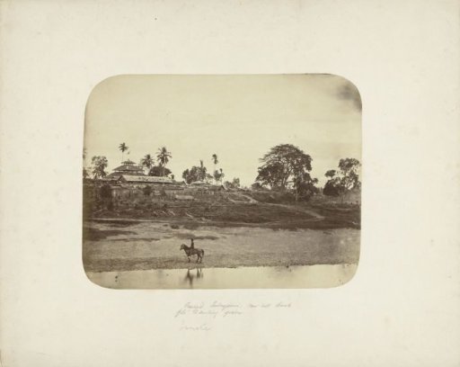 Mosque of Indrapuri, viewed from bivouac Gle Kambing, Aceh