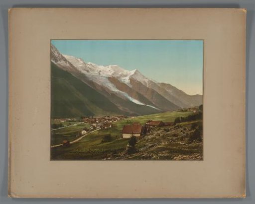 View of a village in the Alps