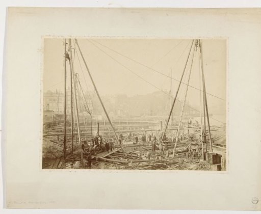 Construction of the Blue Bridge in Amsterdam