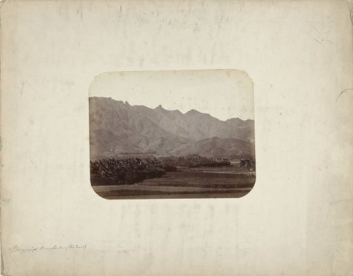 Mountain landscape on Central Java, viewed from the Borobudur
