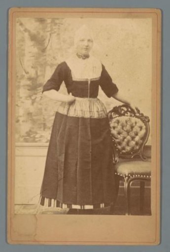 Portrait of a woman in Volendam costume