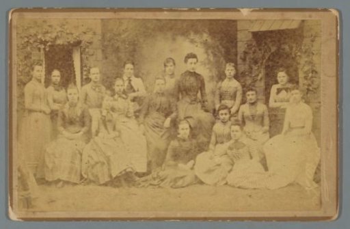 Group portrait of unknown young women