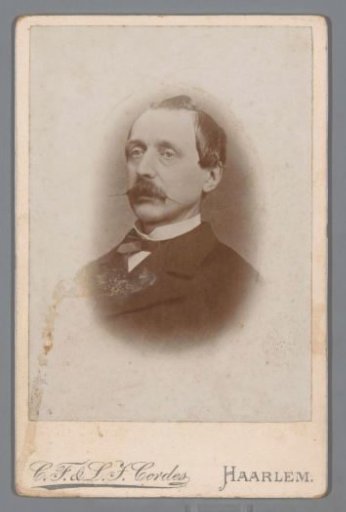 Portrait of an unknown man with a moustache