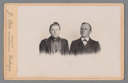 Portrait of an unknown man and woman