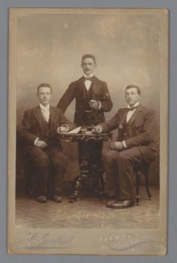 Portrait of three unknown men