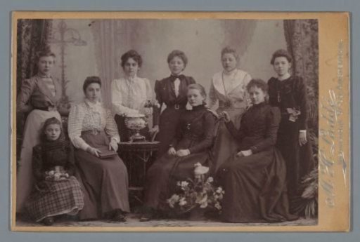 Group Portrait of Nine Unknown Women