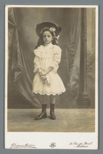 Portrait of an unknown girl with a hat