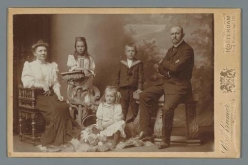 Family portrait with three children