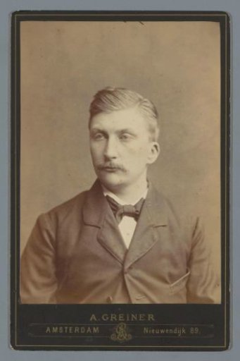 Portrait of an unknown man with a mustache